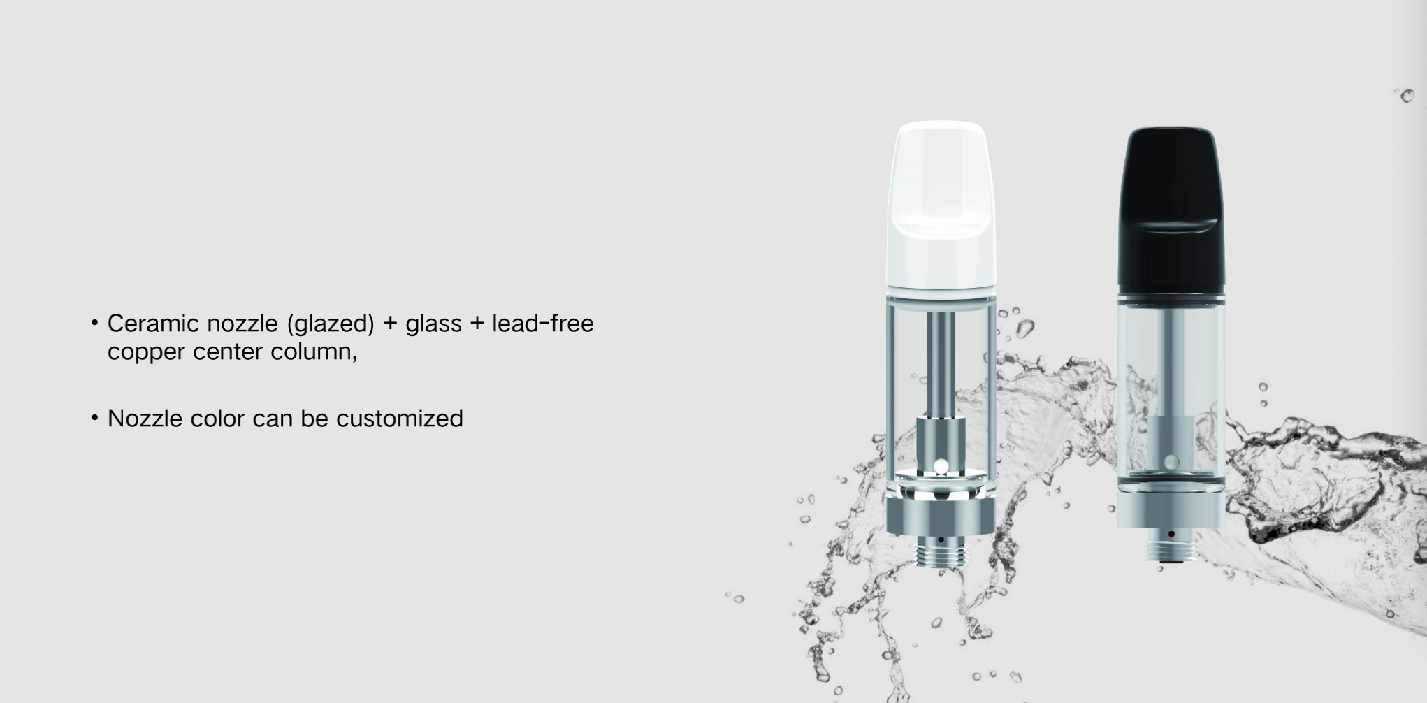 2ml ceramic nozzle glass Cartridge